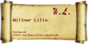 Willner Lilla névjegykártya